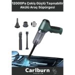 Carlburn Premium 12000Pa Çekiş 2000Mah Pil Otomatik Aydınlatma Taşınabilir Akülü Araç Süpürgesi