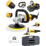 Snaiker Alman S-4200 Watt 6 Kademe Devir Ayarlı Polisaj Makinasi Zımpara Pasta Cila Makinesi Sarı